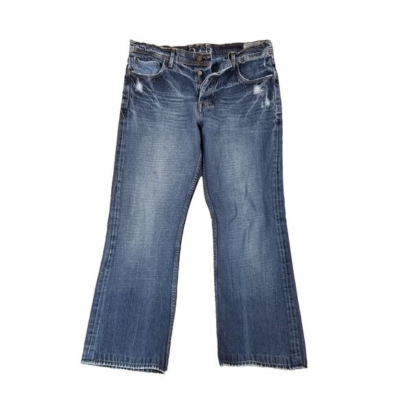 575 jeans Los Angeles men's 36x32 relaxed fit button to fly blue denim pants USA